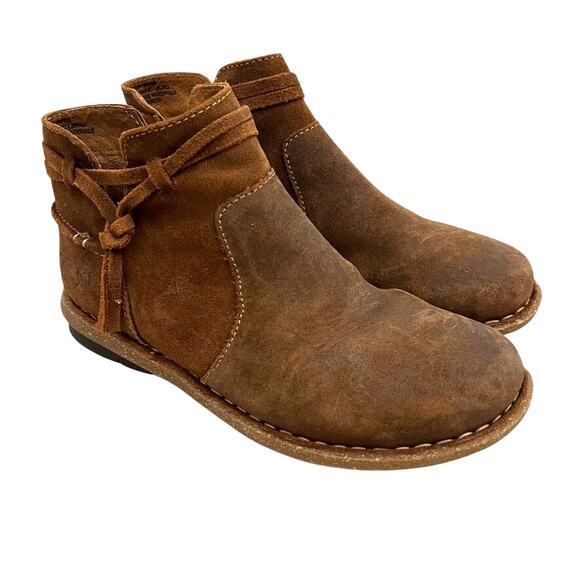 Born Tarkiln Suede Ankle Boots Distressed Women Size 8 - Picture 1 of 10